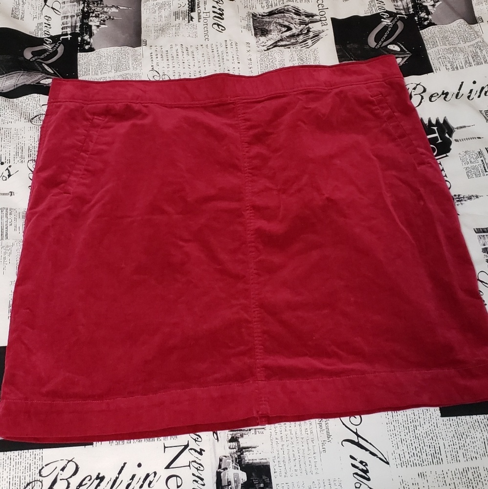 2X Burgundy Corduroy Skirt